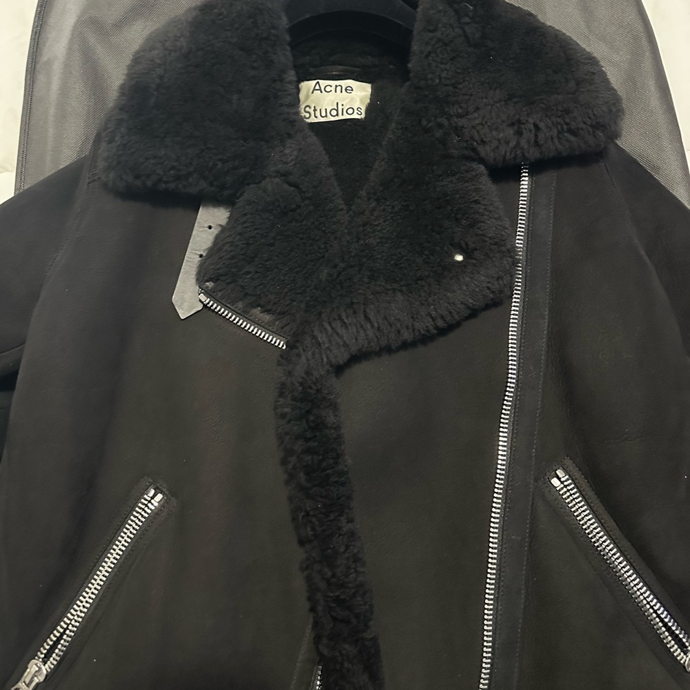 Acne Studios Suede Shearling Jacket - image 5